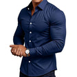 Men's Slim Fit Button-Down Shirt Long Sleeve
