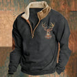Men's Quarter Zip Sweater Deer