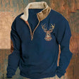 Men's Quarter Zip Sweatshirt Deer