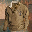 Men's Quarter Zip Sweatshirt Deer