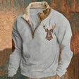 Men's Quarter Zip Sweatshirt Deer