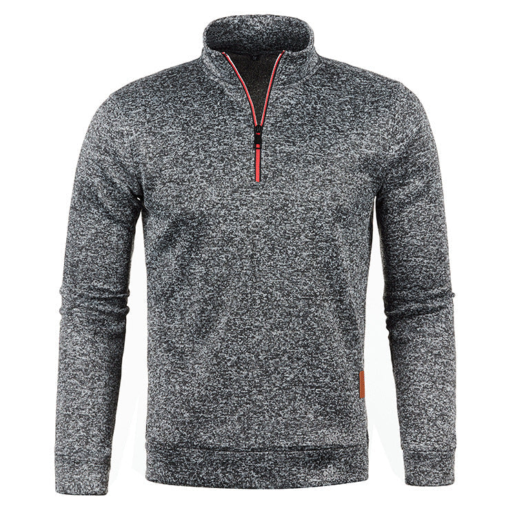 Thomas | Casual Quarter-Zip Heathered Sweater - Valereo
