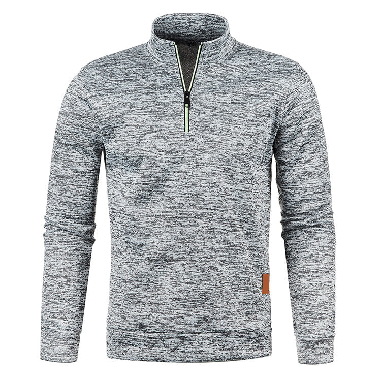 Thomas | Casual Quarter-Zip Heathered Sweater - Valereo