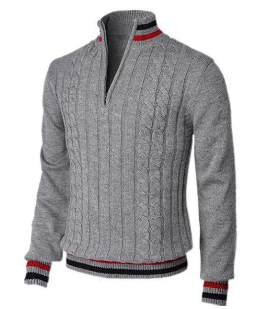 Thomas | Classic Cable Knit Quarter-Zip Sweater - Valereo