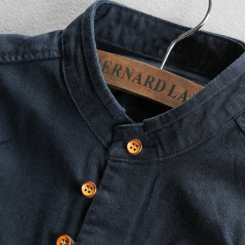 Thomas | Refined Mandarin Collar Shirt - Valereo