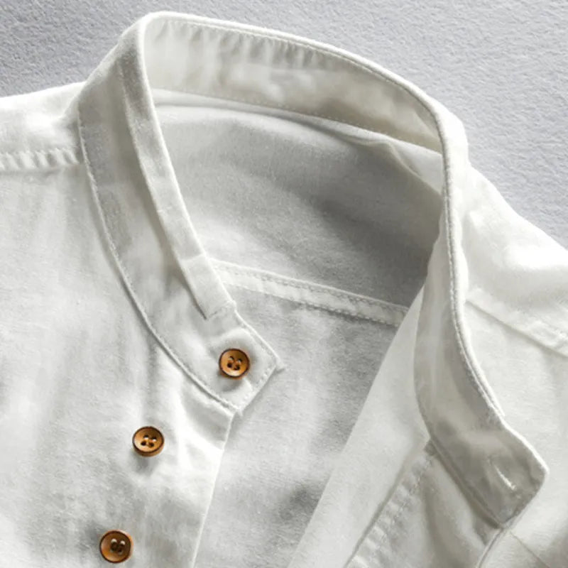 Thomas | Refined Mandarin Collar Shirt - Valereo