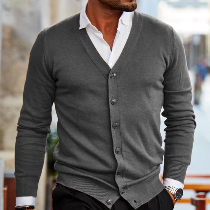 Thomas | Refined V-Neck Knit Cardigan - Valereo