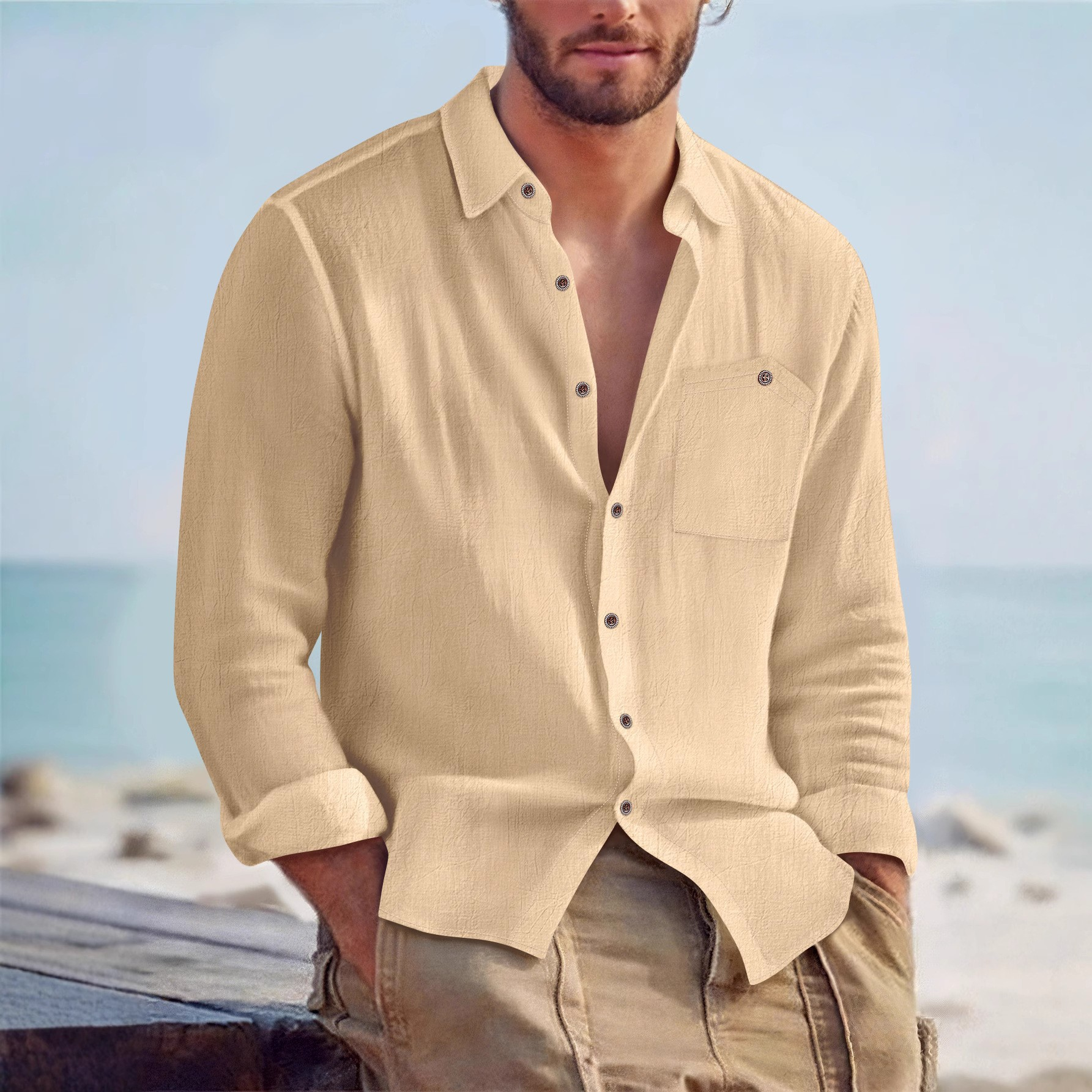 Thomas | Relaxed Linen Button-Up Shirt - Valereo