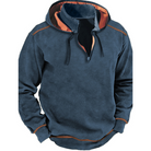 Thomas | Stylish Quarter-Zip Contrast Hoodie - Valereo