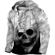 Gerald | Rugged Lace-Up Skull Hoodie