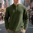 Carson | Modern Waffle Quarter-Zip Sweater