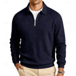 Reginald | Refined Geometric Quarter-Zip Sweater