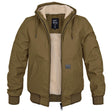 Men's Sherpa-Lined Hooded Jacket Fleece Warm