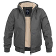 Men's Sherpa-Lined Hooded Jacket Fleece Warm