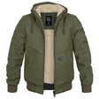 Men's Sherpa-Lined Hooded Jacket Fleece Warm
