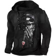 Gerald | Rugged Lace-Up Skull Hoodie
