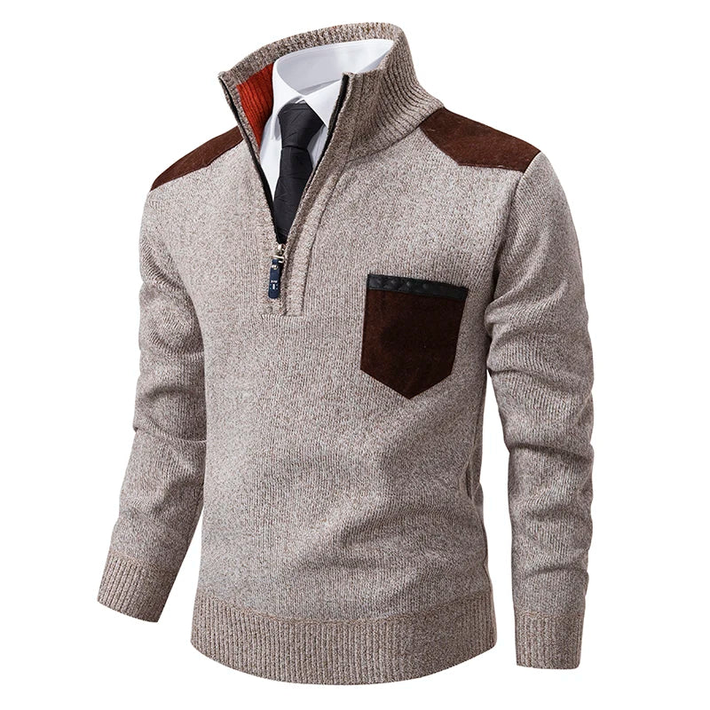 Vincent | Classic Quarter-Zip Knit Sweater - Valereo