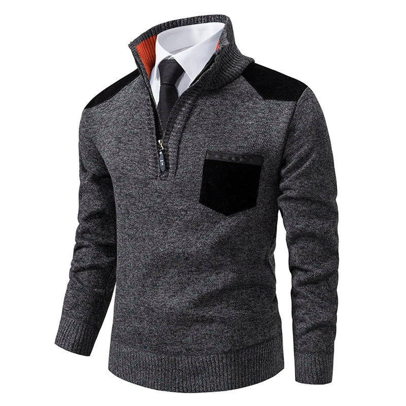 Vincent | Classic Quarter-Zip Knit Sweater - Valereo