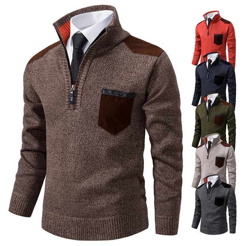 Vincent | Classic Quarter-Zip Knit Sweater - Valereo