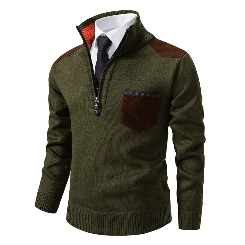Vincent | Classic Quarter-Zip Knit Sweater - Valereo