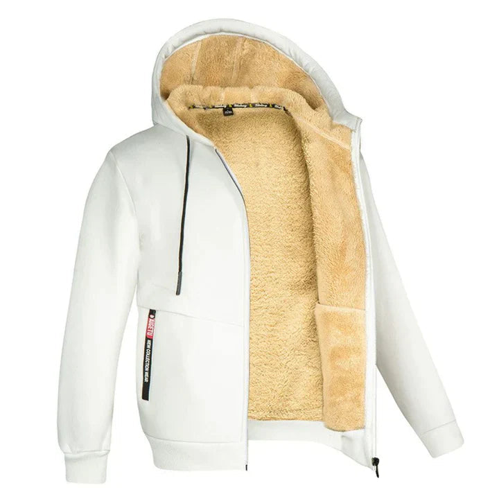 Vincent | Cozy Sherpa Lined Zip Hoodie - Valereo