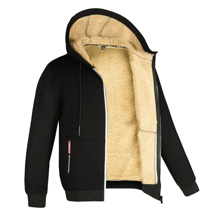 Vincent | Cozy Sherpa Lined Zip Hoodie - Valereo