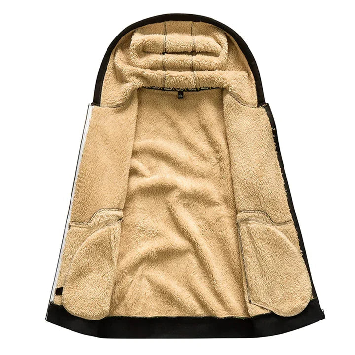 Vincent | Cozy Sherpa Lined Zip Hoodie - Valereo