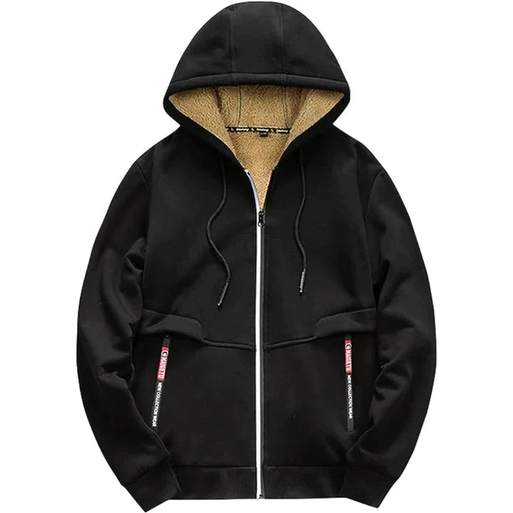 Vincent | Cozy Sherpa Lined Zip Hoodie - Valereo