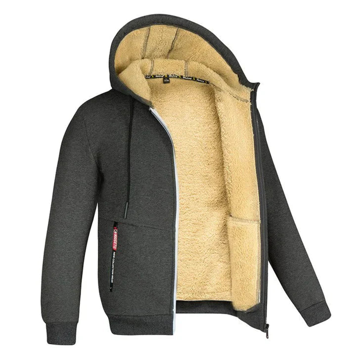 Vincent | Cozy Sherpa Lined Zip Hoodie - Valereo