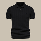 Vincent | Refined Ribbed Knit Polo Shirt - Valereo