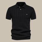 Vincent | Refined Ribbed Knit Polo Shirt - Valereo