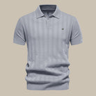 Vincent | Refined Ribbed Knit Polo Shirt - Valereo