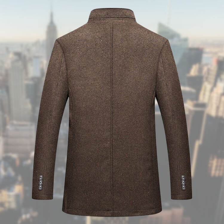 Vincent | Refined Wool Stand-Collar Jacket - Valereo