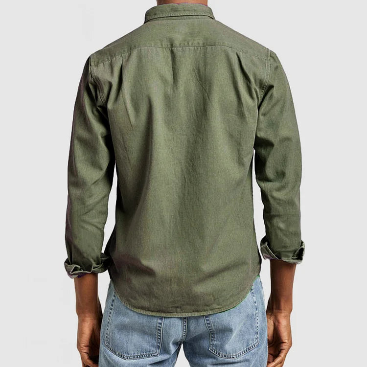 Vincent | Relaxed Cotton Button-Up Shirt - Valereo