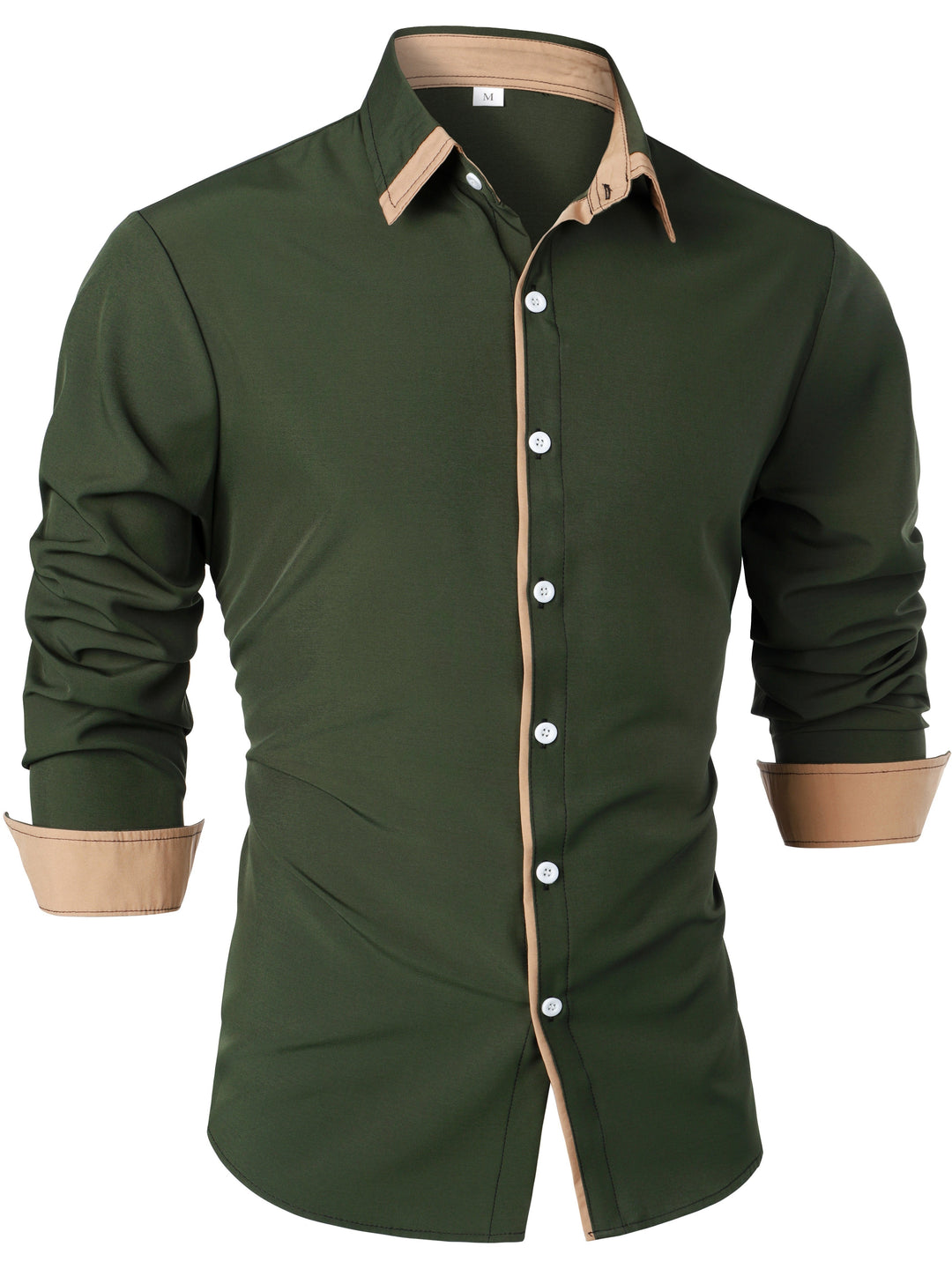 Vincent | Stylish Contrast-Collar Button-Up Shirt - Valereo