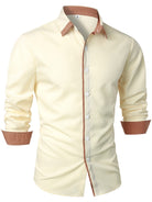 Vincent | Stylish Contrast-Collar Button-Up Shirt - Valereo