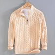 Men's Cable Knit Quarter Zip Sweater