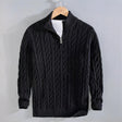 Men's Cable Knit Quarter Zip Sweater