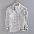 Men's Cable Knit Quarter Zip Sweater