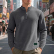 Carson | Modern Waffle Quarter-Zip Sweater